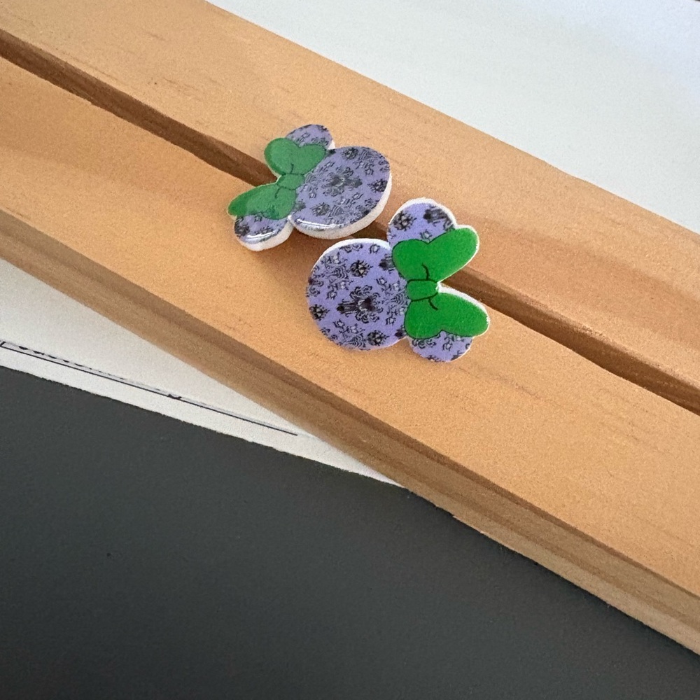 Minnie Mouse Haunted Mansion earrings